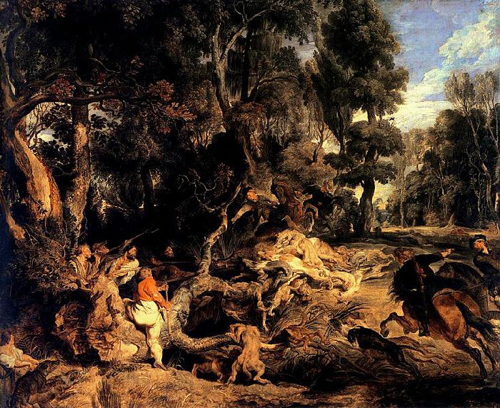 Peter Paul Rubens Wild Boar Hunt Sweden oil painting art